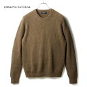 roberto collina / ロベルトコリーナ|ウールベビーキャメル混リブ編みミドルゲージクルーネックニット(RP40201)|(キャメルブラウン)| 秋...
