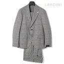 LARDINI / ラルディーニ｜サマーウールグレンチェック柄2Bスーツ(SPECIAL L)｜（ダークネイビー×オフホワイト×イエロー×ブラウン）｜ ラルディーニ 春夏 チェックスーツ サマーウーステッド ビジネス メンズ イタリア アウトレット