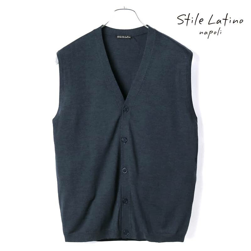 【50%OFF】Stile Latino / スティレラティーノウールハイゲージVネックニットベスト(MGW21913)（ブルー）/ ニットジレ セーター アットリーニ メンズ イタリア アウトレット
ITEMPRICE