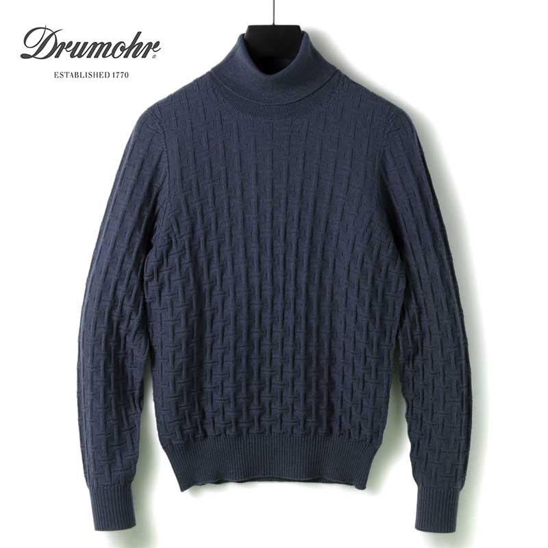 Drumohr / ドルモア｜ビスコッティ調ウールハイゲージシームレスタートルネックニット(D2M104TL)｜（ネ..