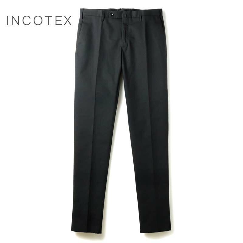 【30%OFF】INCOTEX / インコテックス|ポリエステルテクノギャバジンノープリーツスリムテーパードパンツ35型/SLIM FIT(1TS035/40919)|(ブラック)| ボトムス スラックス ノープリーツパンツ テーパードパンツ ツイル 35番 メンズ アウトレット