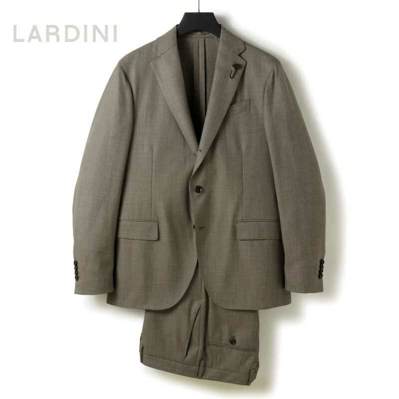 LARDINI / ラルディーニ|ADVANCEウールバーズアイ3Bスーツ(JA6106AE/IVSF63425)|(ブラウン×ブラック)| 秋冬 アドヴァンス...