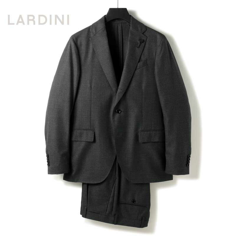 【50%OFF】LARDINI / ラルディーニ|ADVANCEウールチェック柄3Bスーツ(JA6107AE/IVSF63426)|(チャコール×ブラック)| ...