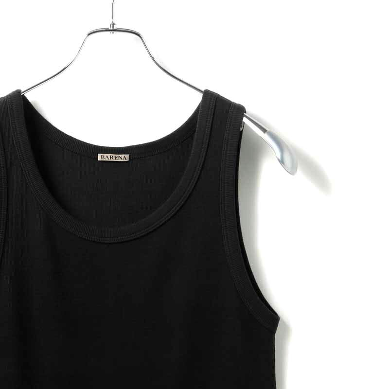 【50%OFF】BARENA / バレナ｜コットンリブタンクトップ(Canotta Solio Issa)｜（ブラック）｜ 春夏 ノースリーブ 無地 インナー メンズ イタリア アウトレット