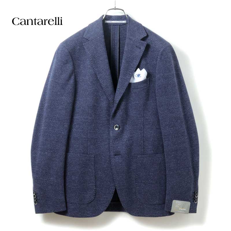 美品 Cantarelli カンタレリ 上質テーラードジャケット イタリア製 