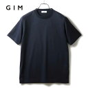GIM / ジム|プラチナフェイスコットン半袖クルーネックTシャツ|(ネイビー)| 春夏 半袖Tシャツ 半袖カットソー ショートスリーブ メンズ 日本製 アウトレット