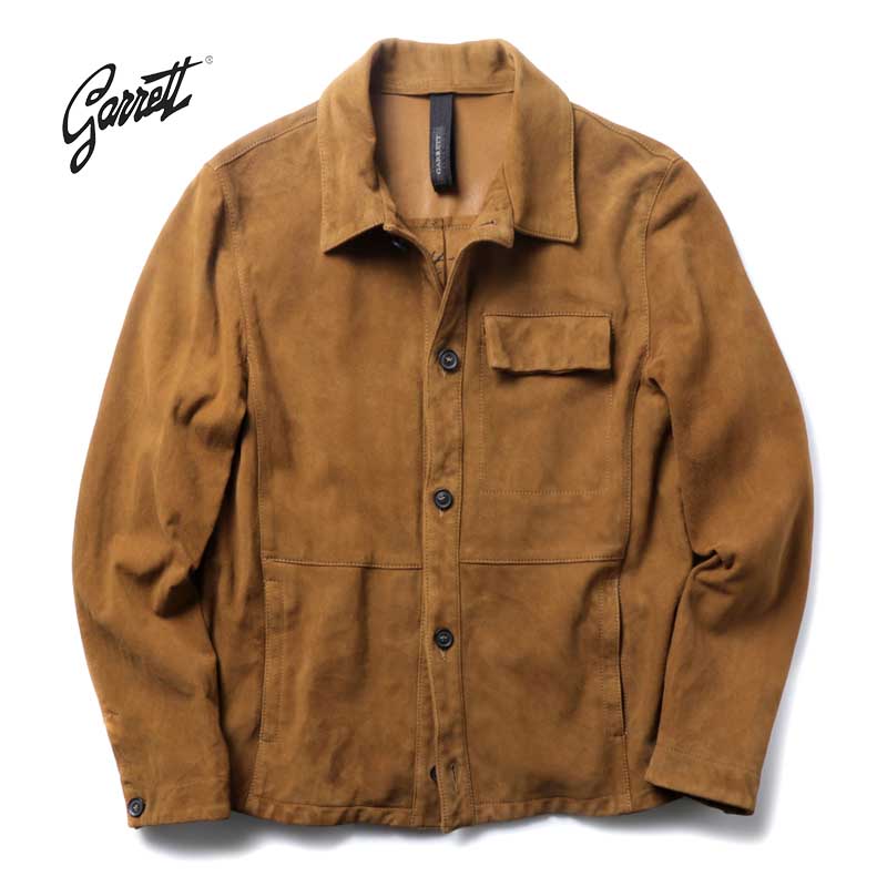 GARRETT / ギャレット｜スエードレザーシャツジャケット(1664/M CAMOSCIO REVERSE)｜（キャメルブラウ..