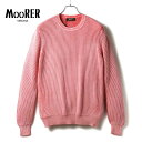 【40%OFF】MOORER / ムーレー|ガーメントダイリブ編みコットンミドルゲージクルーネックニット(SANTE-ECI)|(CORALLO)| 春夏 セー...