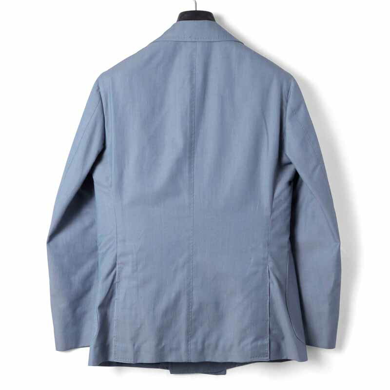 【50%OFF】Stile Latino / スティレラティーノ｜ウールコットンデニム調4Bダブルスーツ(EMILIO)｜（ライトブルー）｜ 春夏 エミリオ アットリーニ ダブルブレストスーツ ビジネス メンズ イタリア アウトレット