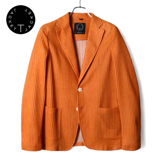 T-JACKET / ティージャケット|リブ編みコットンミドルゲージ2Bニットジャケット(51G419S)|(オレンジ)| 春夏 T-ジャケット TONELLO トネッロ テーラードジャケット シャツジャケット カーディガン メンズ イタリア アウトレット T-JACKET / ティージャケット|リブ編みコットンミドルゲージ2Bニットジャケット(51G419S)|(オレンジ)| 春夏 T-ジャケット TONELLO トネッロ テーラードジャケット シャツジャケット カーディガン メンズ イタリア アウトレット