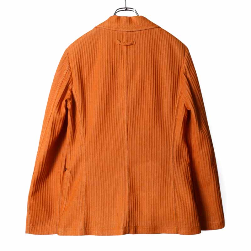 T-JACKET / ティージャケット｜リブ編みコットンミドルゲージ2Bニットジャケット(51G419S)｜（オレンジ）｜ 春夏 T-ジャケット TONELLO トネッロ テーラードジャケット シャツジャケット カーディガン メンズ イタリア アウトレット