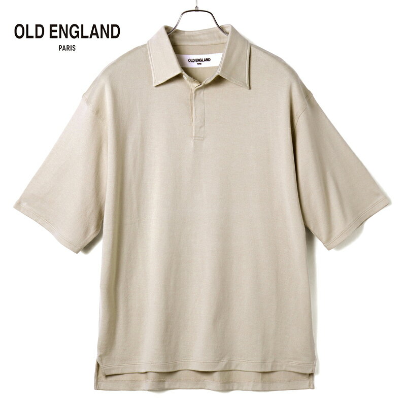 【50%OFF】 OLD ENGLAND / オールドイングランド｜スーピマコットンハイゲージ半袖ニットポロシャツ｜（ベージュ）｜ 春夏 トップス 半袖ポロシャツ サマーニット SUPIMA COTTON メンズ 日本製 アウトレット