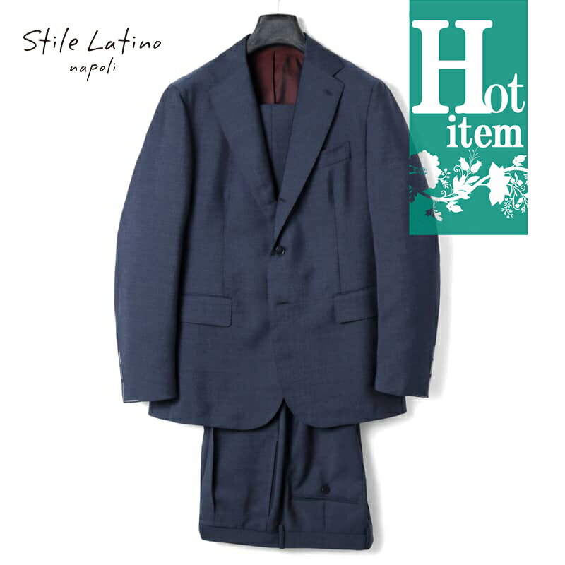 【50%OFF】Stile Latino / スティレラティーノ|ウールモヘヤトロピカル3Bスーツ(VINCENZO)|(ネイビーブルー)| 春夏 ヴィンチェンツォ アットリーニ スーツ ビジネス モヘア メンズ イタリア アウトレット