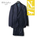 【40%OFF】Stile Latino / スティレラティーノ|ウールサージピンストライプ柄3Bスーツ(VINCENZO)|(ダークネイビー)| 秋冬 ヴィンチェンツォ アットリーニ シングルスーツ ビジネス メンズ イタリア アウトレット
