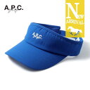 【40%OFF】A.P.C. GOLF / アーペーセー ゴルフ|ナイロンオックスロゴ入りサンバイザー(CCM44VA)|(ブルー)| APC アー・ペー・セー 帽子 キャップ ゴルフウェア メンズ アウトレット
