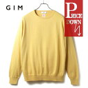 GIM / ジム|シーアイランドコットン18G長袖クルーネックニット|(イエロー)| 春夏 海島綿 コットンニット セーター ハイゲージニット サマーニット メンズ 日本製 アウトレット