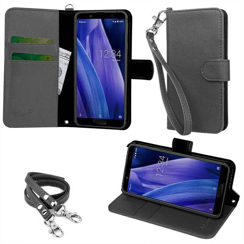 【ストラップ2種付】wisers AQUOS sense3 SH-02M SHV45 SH-M12 , AQUOS sense3 lite SH-RM12 , AQUOS sense3 basic 907SH SHV48 , Android One S7 S7-SH [2019 年 新型] Sharp docomo au 楽天モバイル softbank Y!mobile UQ mobile スマホ 専用 ケース カバー