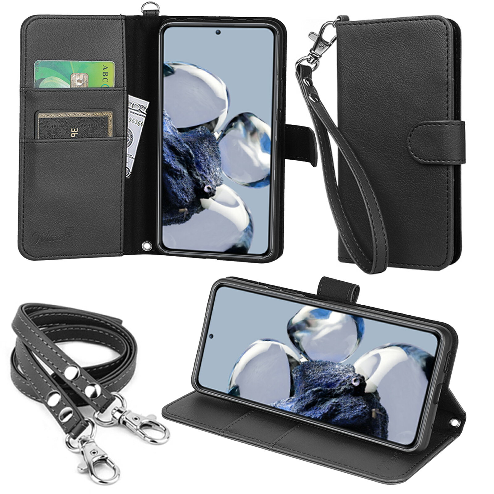 【11/25限定!抽選で最大100%ポイントバック※要エントリー】wisers ストラップ2種付き スマホケース Xiaomi 12T Pro 専用 6.67 ...