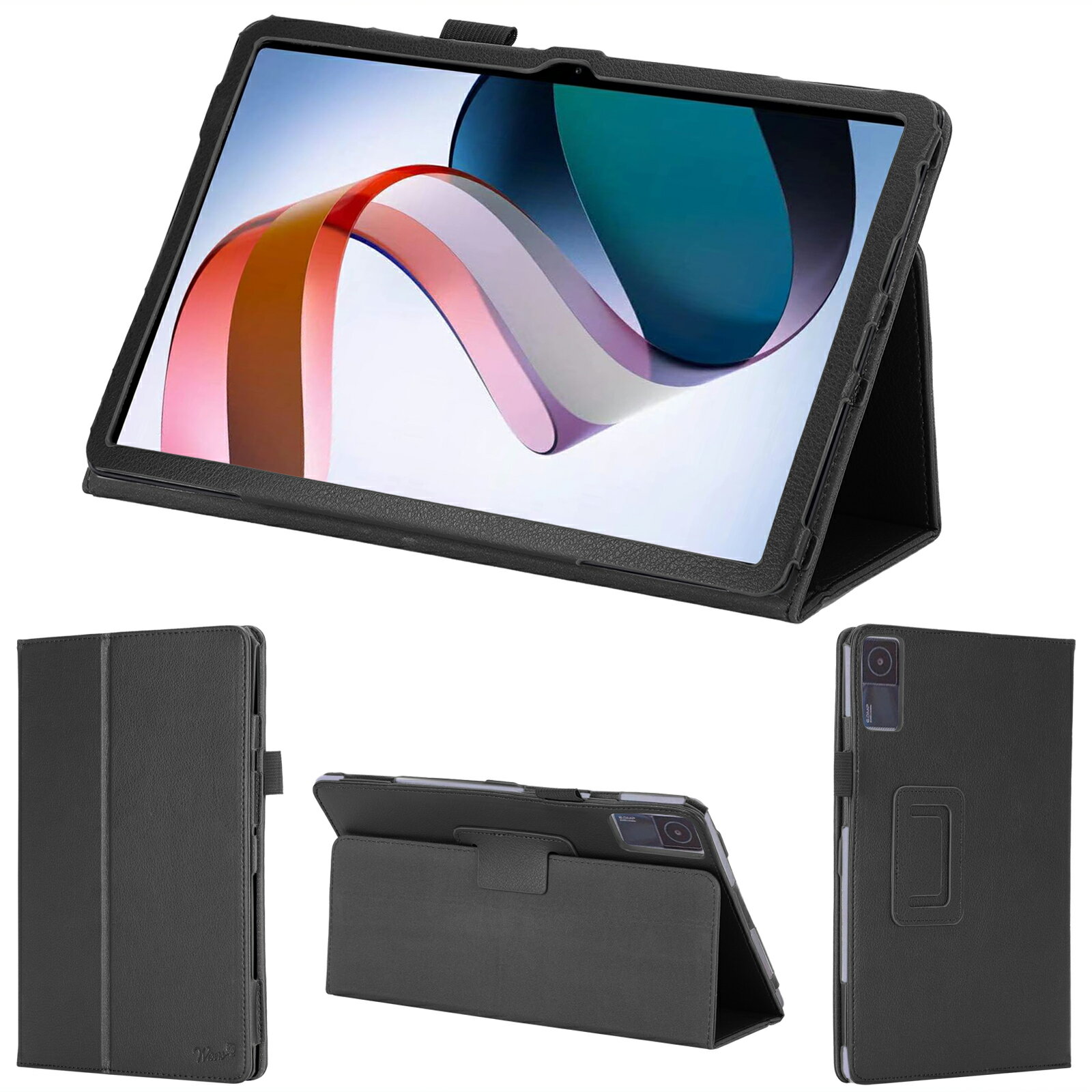 wisers タッチペン・保護フィルム付 タブレットケース Xiaomi Redmi Pad 10.61 インチ タブレット 専用 ケース カバー [2022 年 新型] 全4色 ブラック・ダークブルー・スカイブルー・ピンク