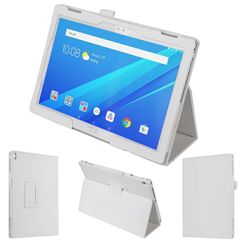 wisers タッチペン・保護フィルム付 タブレットケース NEC LAVIE Tab E TE410/JAW PC-TE410JAW [2018 年 新型] 10.1インチ タブレット 専用 ケース カバー 全8色 ブラック・ホワイト・ダークブルー・スカイブルー・ピンク