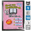 52mmシール 対応 ファイル B5 (120枚収納 表裏で240枚) コレクションシール バインダー＆ポケットシート バインダー + ポケットシート 10枚 ビックリマン にふぉるめーしょん 専用 シール入れ 12ポケット ホルダー アルバム 送料無料