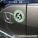 車いすマーク ステッカー 円形 グリーン 緑色 2枚セット 障がい者マーク 車イス 車いす 車椅子 challenged シール かっこいい おしゃれ 丸い 素敵 かわいい 個性 福祉車両 駐車スペース 駐車場 車いすステッカー 日本製 送料無料 3