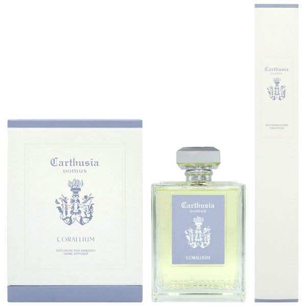 カルトゥージア ホームディフューザー コラリウム 680ml カプリの青く輝く海をイメージして生まれた、神秘的で奥行きのある香り。 ミルラ、パチョリ、シダーが絶妙なバランスで溶け合い、自然の力強さと静かな神秘性を感じさせます。 大人の落ち着...