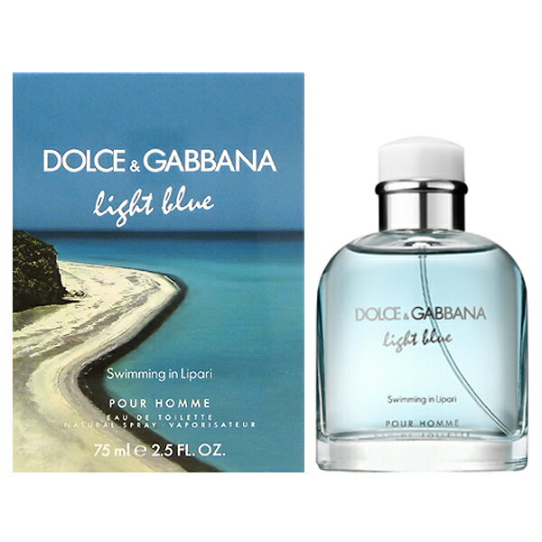 【15日P10・最大1,000円offクーポン】ドルチェ＆ガッバーナ D＆G ライトブルー スイミング イン リパリ EDT SP 75ml Light Blue Pour Homme Swimming in Lipari【あす楽対応_14時まで】【香水 ギフト メンズ】【人気 ブランド ギフト 誕生日 プレゼント】