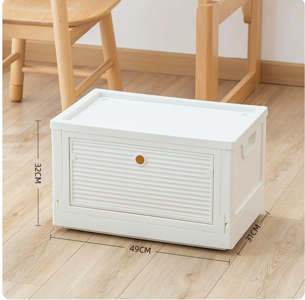 乐天商城 - ＼全品20％OFFクーポン お買い物マラソン開始4時間／収納ケース 折りたたみ 前開き キャスター付き 収納棚 扉付き 収納箱 コンテナボックス フタ付 蓋付き 収納 収納ボックス 折り畳み 折りたたみボックス 積み重ね おもちゃ 衣装ケース プラスチック 小物 衣替え