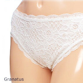 送料無料 【Granatus】花総レース ショーツ Mサイズ Lサイズ レディース 女性用 フルバック メール便