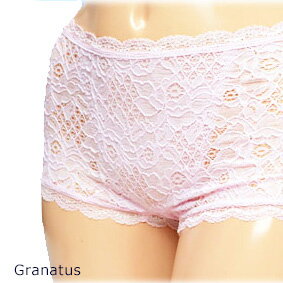 　【Granatus】花総レース☆1分丈ショーツ 〜M・Lサイズあり〜 素材 ナイロン ポリウレタン ■　こんな商品です　■ お花の総レースがとっても 素敵なお腹が隠れる1分丈ショーツ☆ 下着のラインがアウターに出にくい シンプルデザインで、ストレッチ性も あるのではき心地もGOOD！ もちろん、総レースなので チラリと見えちゃってもきれいで安心です！ サイズ 縦×横 M（ヒップ87-95） 　22cm×28cm L（ヒップ92-100） 　24cm×30cm 詳細 ストレッチ性 　タテ× ヨコ○ 中国製 ☆〜【Granatus】花総レースコレクション〜☆ チューブトップブラ M・Lサイズ チューブトップキャミソール M・Lサイズ カップ付きキャミソール M・Lサイズ ショーツ M・Lサイズ Tバック M・Lサイズ 1分丈ショーツ M・Lサイズ