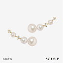 パールピアス あこや真珠 ダイヤモンド K18 18金 イエローゴールド スタッドピアス シンプル WISP ウィスプ ジュエリー ギフト プレゼント レディース 誕生日 記念日 ご褒美 女性