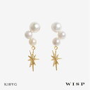パールピアス あこや真珠 揺れる K10 10金 星 モチーフ イエローゴールド 大人 上品 女性 彼女 誕生日 誕プレ WISP ウィスプ ジュエリー アクセサリー ギフト プレゼント 記念日 ご褒美 スタッドピアス