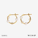 フープピアス パール あこや真珠 K18YG 18金 イエローゴールド WISP ウィスプ ジュエリー ギフト プレゼント 誕生日 記念日 ご褒美 女性 上品 日本製
