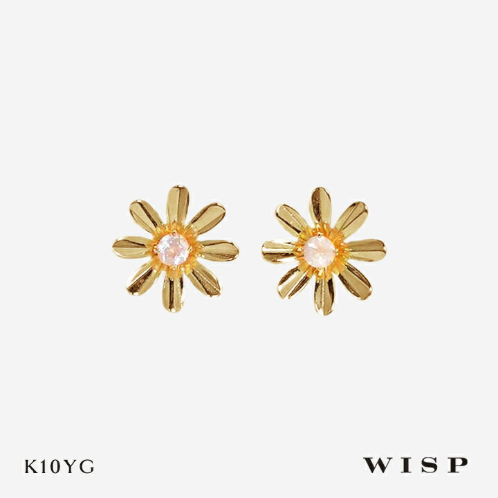 K10ピアス花フラワーモチーフロー...