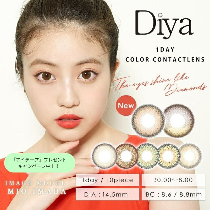 Diya1day ダイヤワンデー カラコン カラーコンタクト 1DAY 1day ワンデー 度あり 度なし デカ目 ナチュラル ハーフ