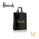 （ハロッズ) Harrods トートバッグ PVC 正規品 Harrods Signature Shopper Bag 黒 裏地付 エコバッグ