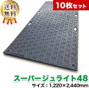 スーパージュライト48【10枚セット送料無料】(1,220×2,400mm)厚み17mm 樹脂製敷板 ◇個人配送不可◇沖縄・離島除く◇