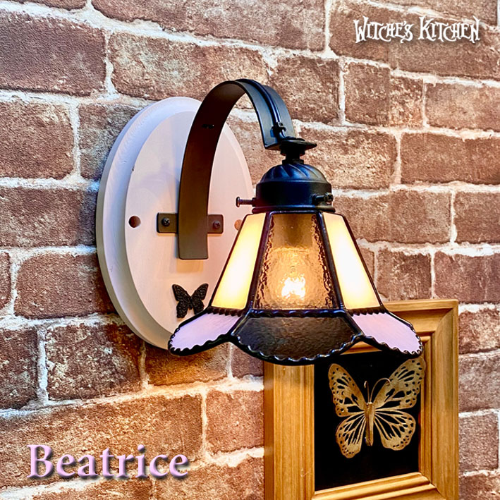ブラケットライト 【Beatrice・ベアトリーチェ】 LED対応 リボン 壁掛け照明 ステンドグラス ランプ