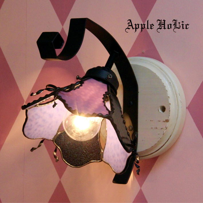 ブラケットライト 【Rosie・ロージー】 LED対応 リボン 壁掛け照明 ステンドグラス ランプ