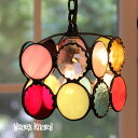 ステンドグラス ライト 照明 ランプ ペンダントライト かわいい シーリングライト ペンダントランプ おしゃれ ポップ 天井照明 店舗照明 リビングライト LED対応 Witche's Kitchen 【 CANDY baby キャンディーベビー 】