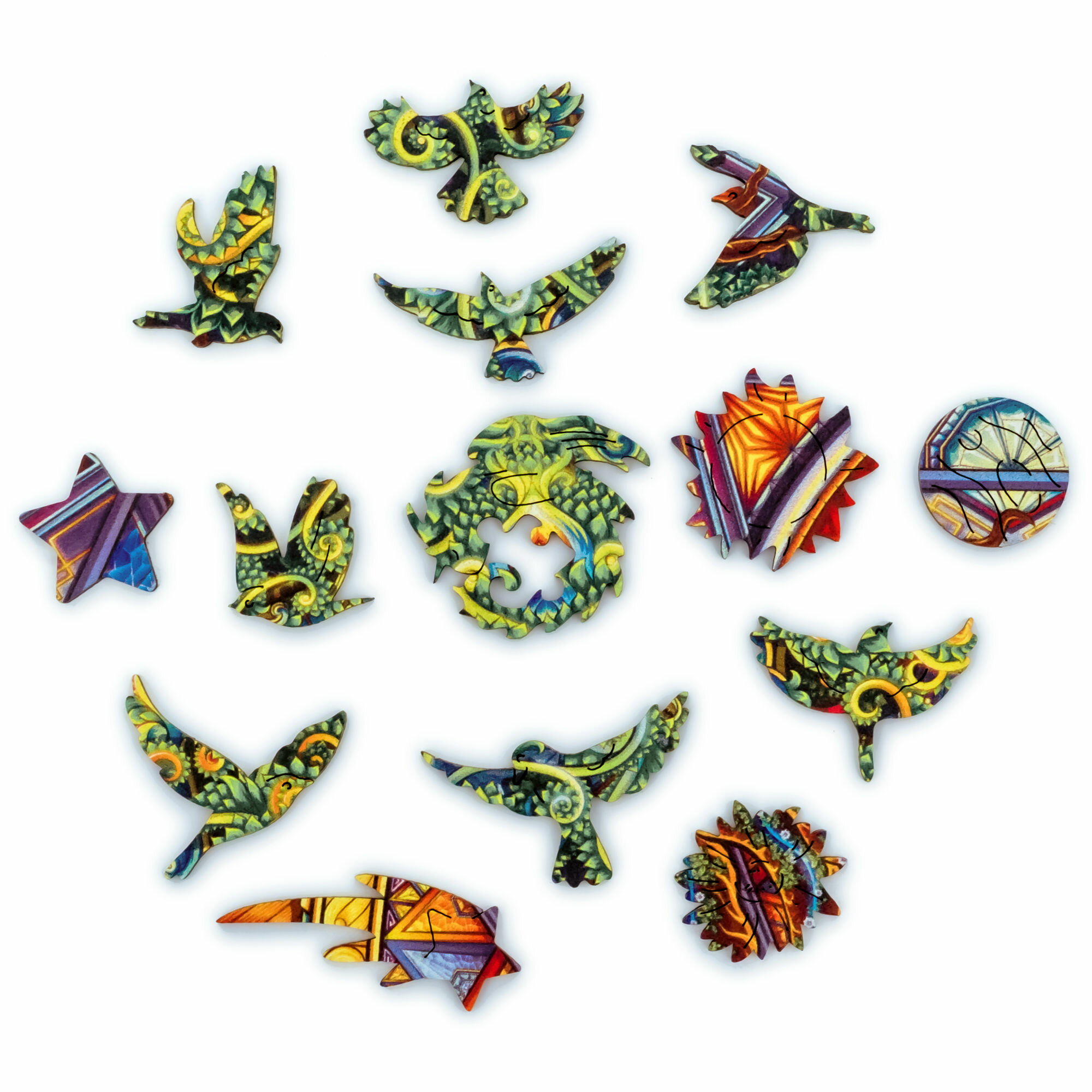 ＼BLACK FRIDAY ポイント5倍／★値下げしました★ 正規品 UNIDRAGON ユニドラゴン 木製パズル 曼荼羅 生命の樹 送料無料 ジグソー 子供 最高 ギフト ユニーク 形 プレゼント ジグソーパズル ピース 可愛い 綺麗 かわいい 木製 アートボードジグソー パズル 3