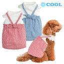 【サマーセール20%OFF/2025春夏】クールギンガムワンピース1号 2号 3号 4号犬と生活【犬 服 犬服 犬服 春夏 犬服クール ヒンヤリ 接触冷感 ワンピース レース ギンガム かわいい ガーリー おでかけ 】
