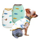 【サマーセール20%OFF/2025春夏 犬服 犬 服 春夏 夏服 タンクトップ 綿 コットン 恐竜 かわいい 部屋着】恐竜タンク1号~5号犬と生活 L.W.D. l.w.d.