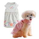 【アウトレット!50%OFF】【犬服 犬 服 秋冬 ワンピース 刺繍 秋冬 かわいい お出かけ スカート ときめき ワクワク 女の子】刺繍ワンピース犬と生活 L.W.D