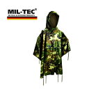レインポンチョ レインコート アウトドア【 MIL-TEC 】 Rain Poncho Woodland Camo 迷彩ミルテック レインウェア ポンチョ サバ...