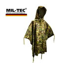 レインポンチョ レインコート アウトドア【 MIL-TEC 】 Rain Poncho MULTICAM Camo 迷彩ミルテック レインウェア ポンチョ サバゲーリップストップ生地 米軍スタイル