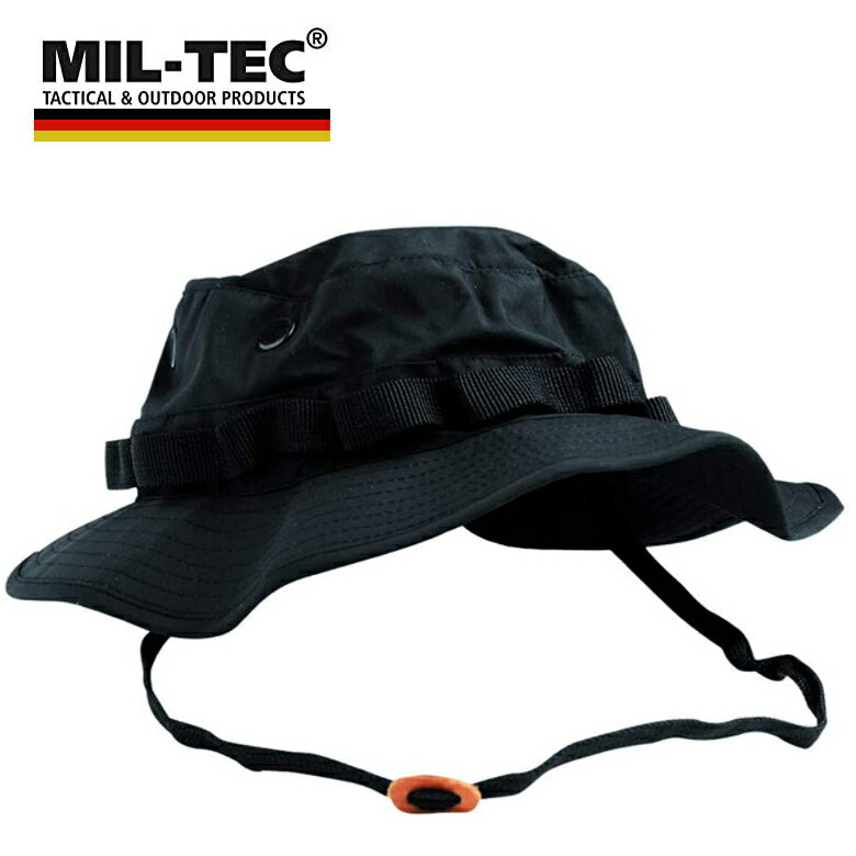 登山 帽子 メンズ ユニセックス レディース ブーニーハット MIL-TEC SCHWARZ　S サイズ 米軍タイプ3層 防水 透湿 Waterproof Breathable