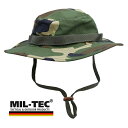 登山 帽子 メンズ ユニセックス レディース ブーニーハット【 MIL-TEC 】 MIL-TEC WOODLAND Camo迷彩 Lサイズ 米軍タイプ3層 防...