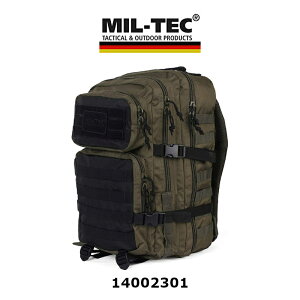 リュック ミリタリー 大容量 カーキ ブラック【 MIL-TEC 】US Assault Pack 36L RANGER GREEN/BLACK 14002301ミルテック バックパック メンズ モールシステム サバゲー
